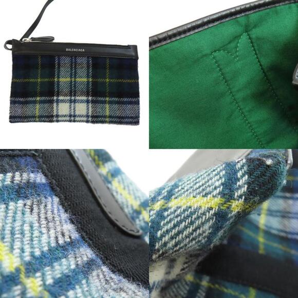 BALENCIAGA Navy Cabas S Handbag Wool 339933 - Picture 8 of 11